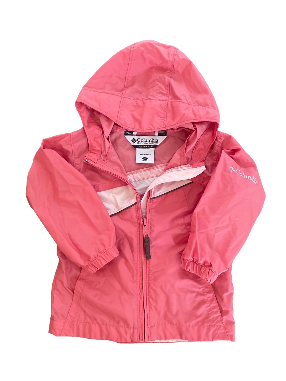 Columbia Coral Pink Hooded Windbreaker